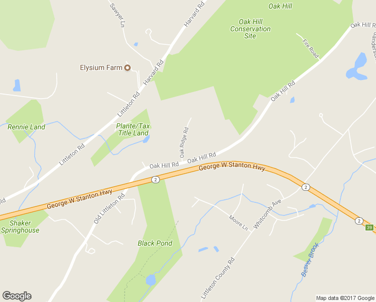 map of restaurants, bars, coffee shops, grocery stores, and more near 1 Oak Ridge Road in Littleton