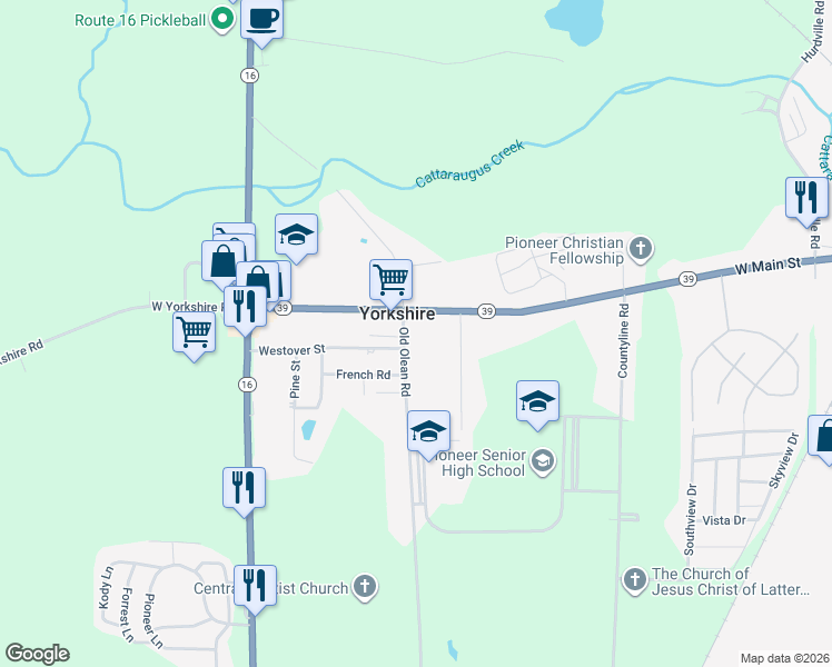 map of restaurants, bars, coffee shops, grocery stores, and more near in Yorkshire