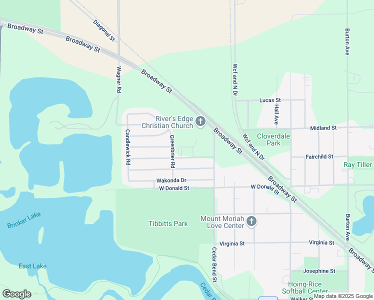 map of restaurants, bars, coffee shops, grocery stores, and more near 1554 Oakwood Drive in Waterloo