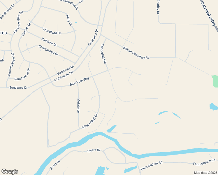 map of restaurants, bars, coffee shops, grocery stores, and more near 33870 Copperfield Dr in Chiloquin