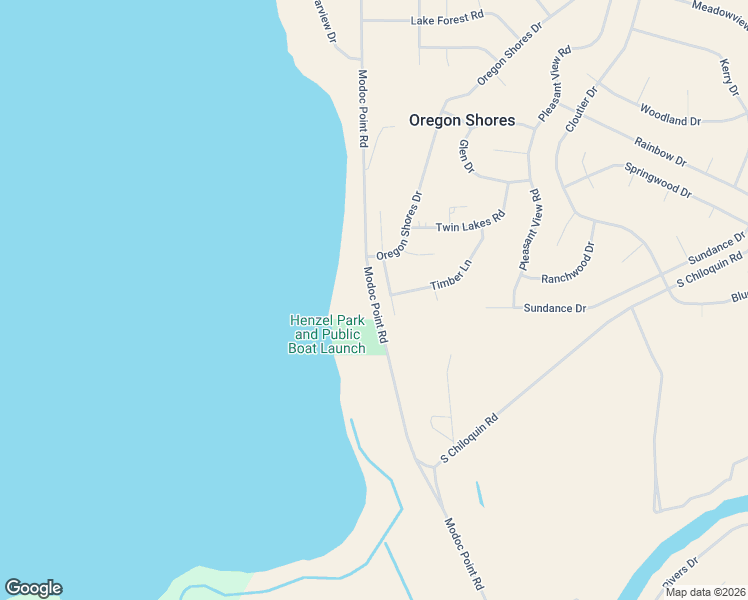 map of restaurants, bars, coffee shops, grocery stores, and more near 33838 Modoc Point Road in Chiloquin