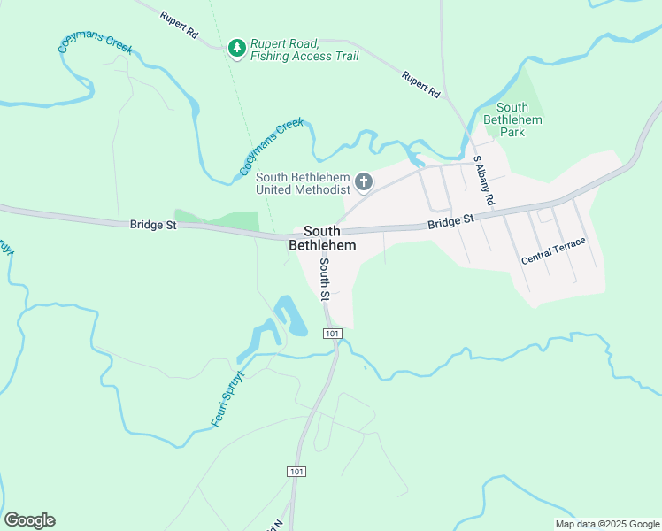 map of restaurants, bars, coffee shops, grocery stores, and more near 16 South Street in Selkirk