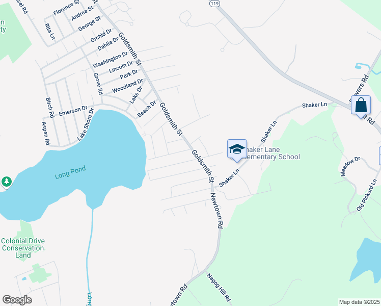 map of restaurants, bars, coffee shops, grocery stores, and more near 295 Goldsmith Street in Littleton