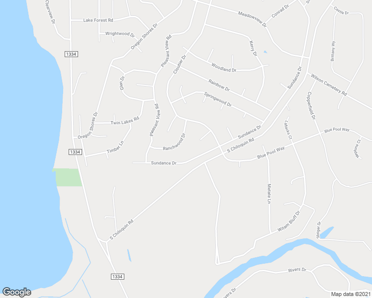 map of restaurants, bars, coffee shops, grocery stores, and more near 33931 Ranchwood Drive in Chiloquin