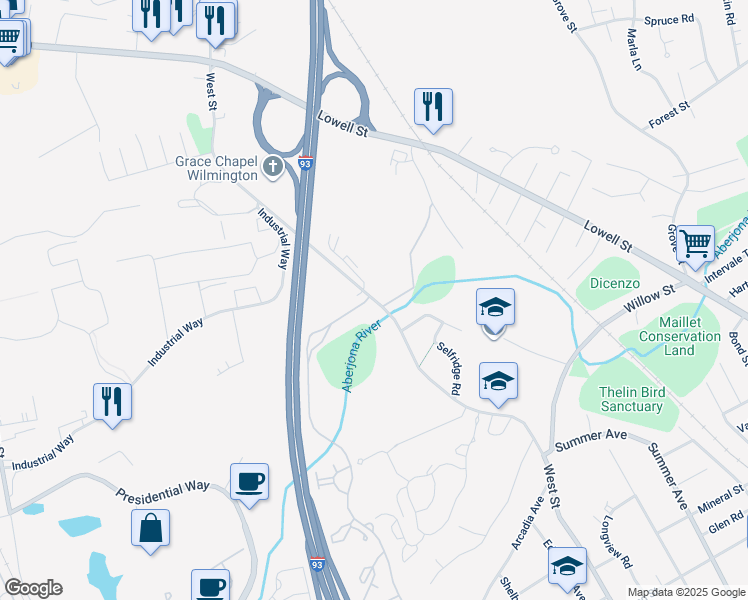 map of restaurants, bars, coffee shops, grocery stores, and more near 232 West Street in Reading