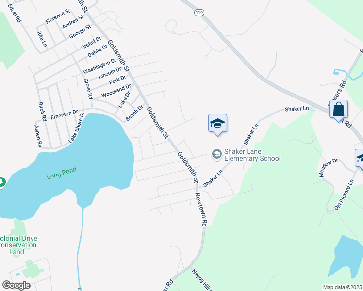 map of restaurants, bars, coffee shops, grocery stores, and more near 295 Goldsmith Street in Littleton