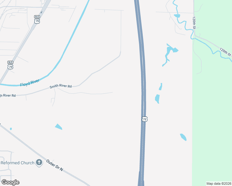 map of restaurants, bars, coffee shops, grocery stores, and more near 4440 Lost Meadows Road in Sioux City