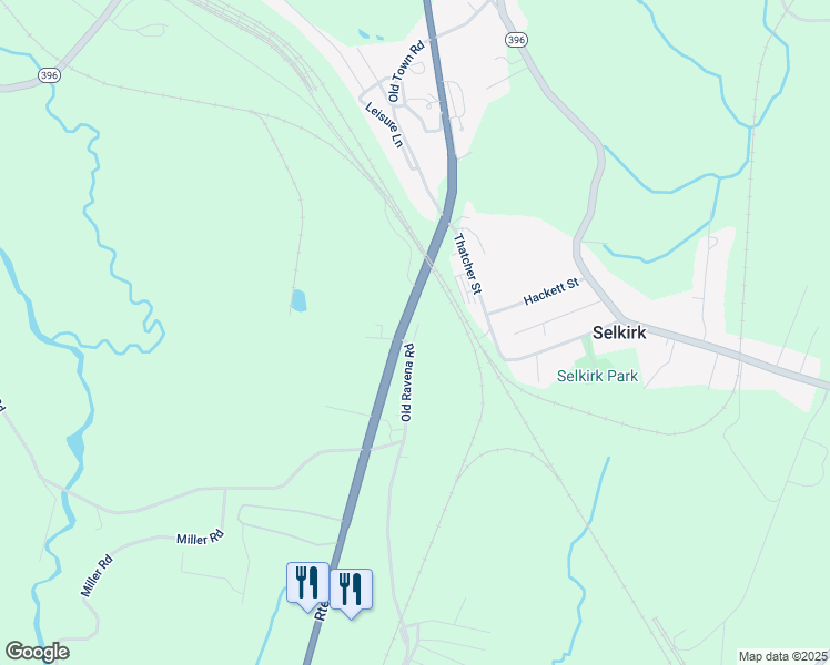 map of restaurants, bars, coffee shops, grocery stores, and more near 11 Rapa Dr in Selkirk