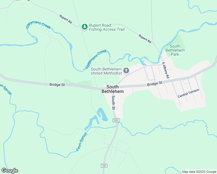 map of restaurants, bars, coffee shops, grocery stores, and more near in South Bethlehem