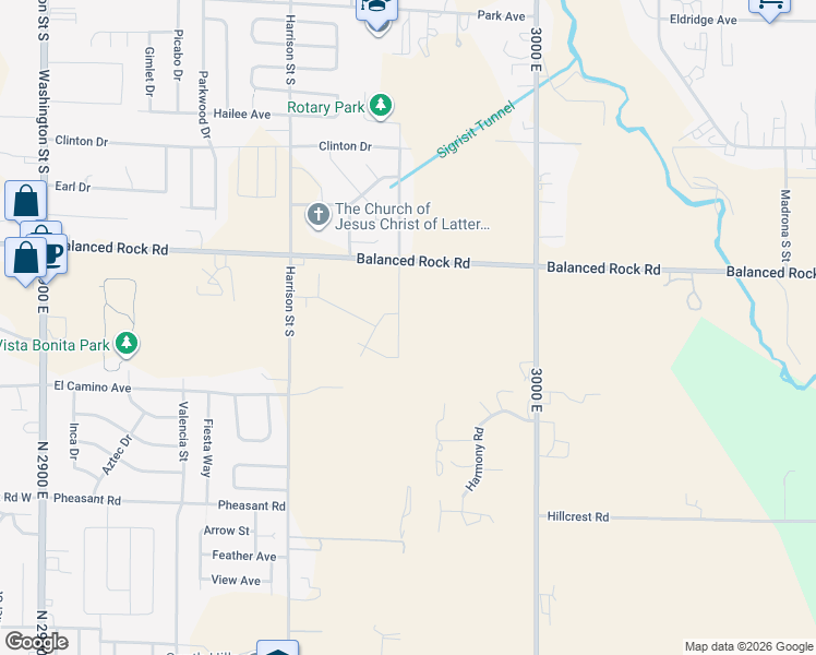 map of restaurants, bars, coffee shops, grocery stores, and more near 1003 Gregory Way in Twin Falls