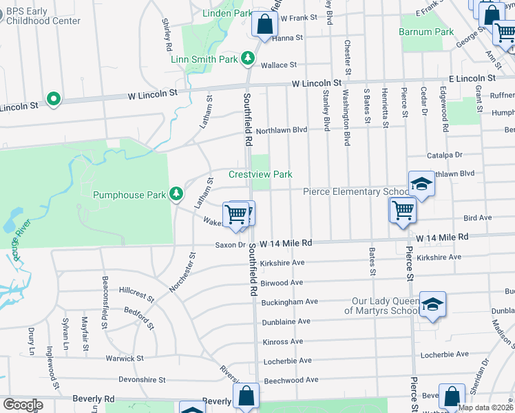 map of restaurants, bars, coffee shops, grocery stores, and more near 1862 Shipman Boulevard in Birmingham