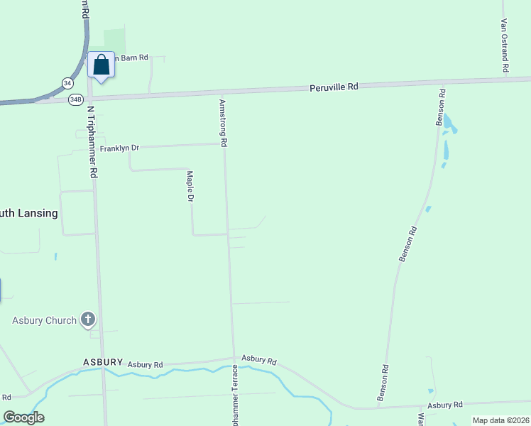 map of restaurants, bars, coffee shops, grocery stores, and more near 87 Armstrong Road in Lansing