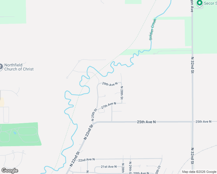 map of restaurants, bars, coffee shops, grocery stores, and more near 2615 29th Avenue North in Fort Dodge