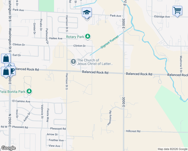 map of restaurants, bars, coffee shops, grocery stores, and more near 921 Gregory Way in Twin Falls