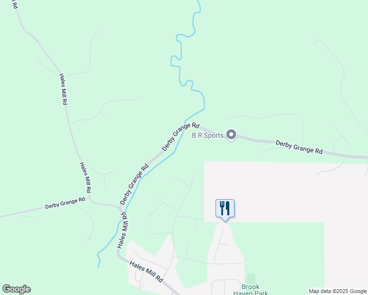 map of restaurants, bars, coffee shops, grocery stores, and more near 12858-13142 Derby Grange Road in Dubuque