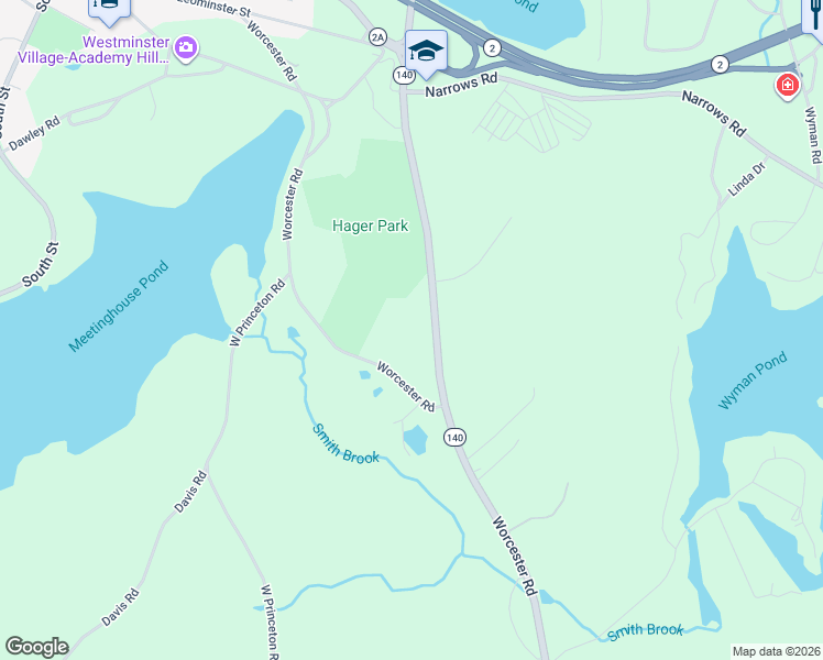 map of restaurants, bars, coffee shops, grocery stores, and more near 23 Hager Park Road in Westminster