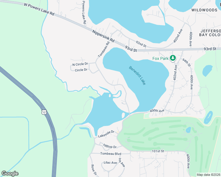 map of restaurants, bars, coffee shops, grocery stores, and more near N1183 Tombeau Rd in Genoa City