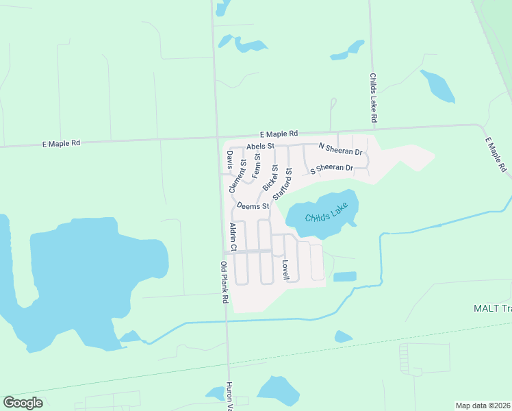 map of restaurants, bars, coffee shops, grocery stores, and more near 4040 Bickel Street in Milford