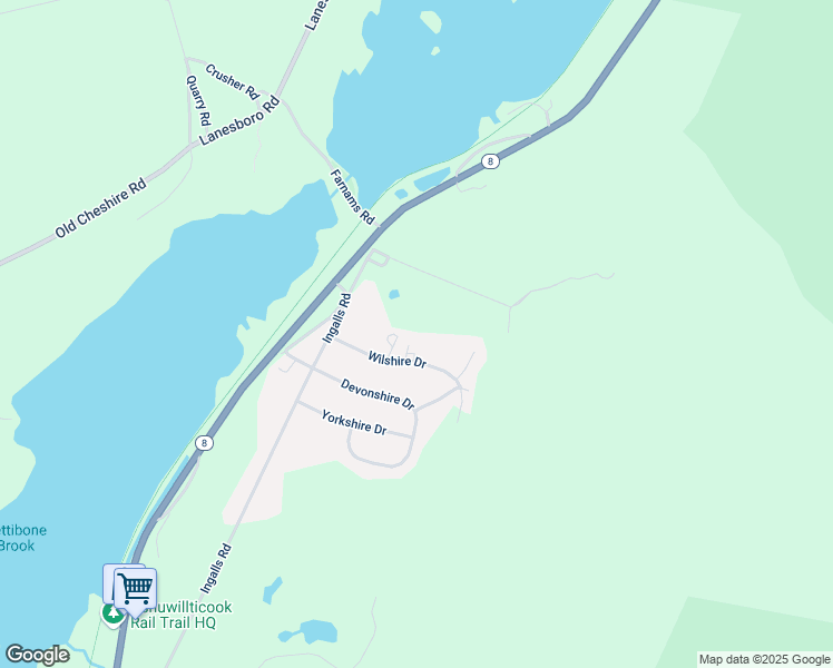 map of restaurants, bars, coffee shops, grocery stores, and more near 85-101 Wilshire Dr in Cheshire