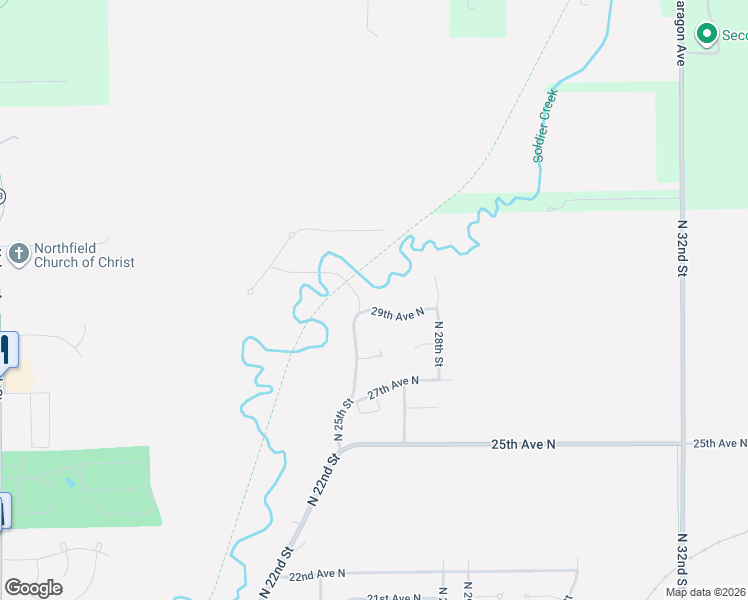 map of restaurants, bars, coffee shops, grocery stores, and more near 2805-2807 N 25th St in Fort Dodge