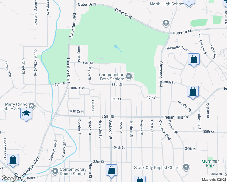 map of restaurants, bars, coffee shops, grocery stores, and more near in Sioux City