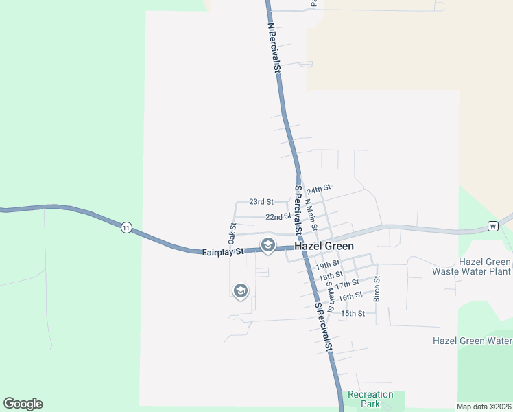 map of restaurants, bars, coffee shops, grocery stores, and more near 1215 22nd Street in Hazel Green