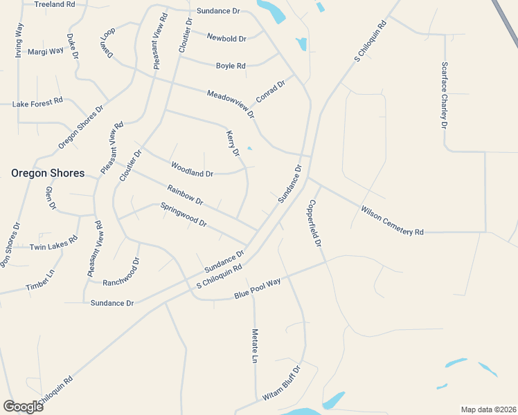 map of restaurants, bars, coffee shops, grocery stores, and more near 2224 Rainbow Drive in Chiloquin