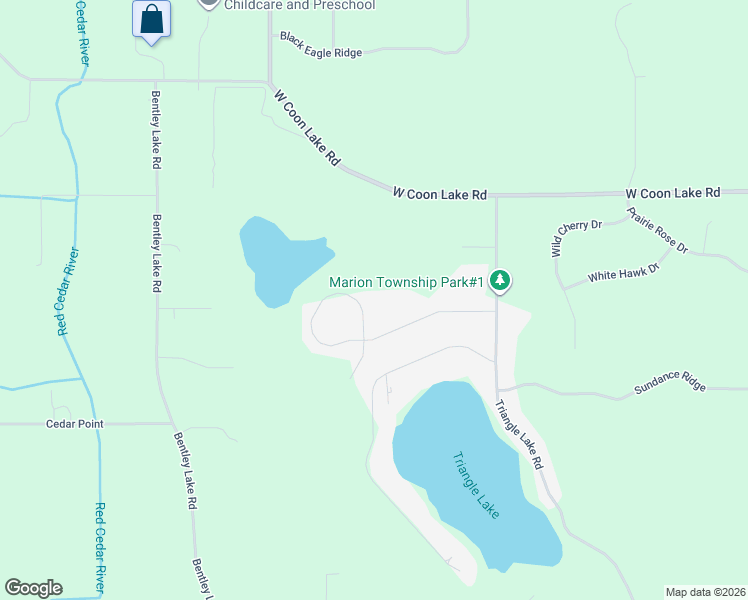 map of restaurants, bars, coffee shops, grocery stores, and more near 2909 Clivedon Road in Howell