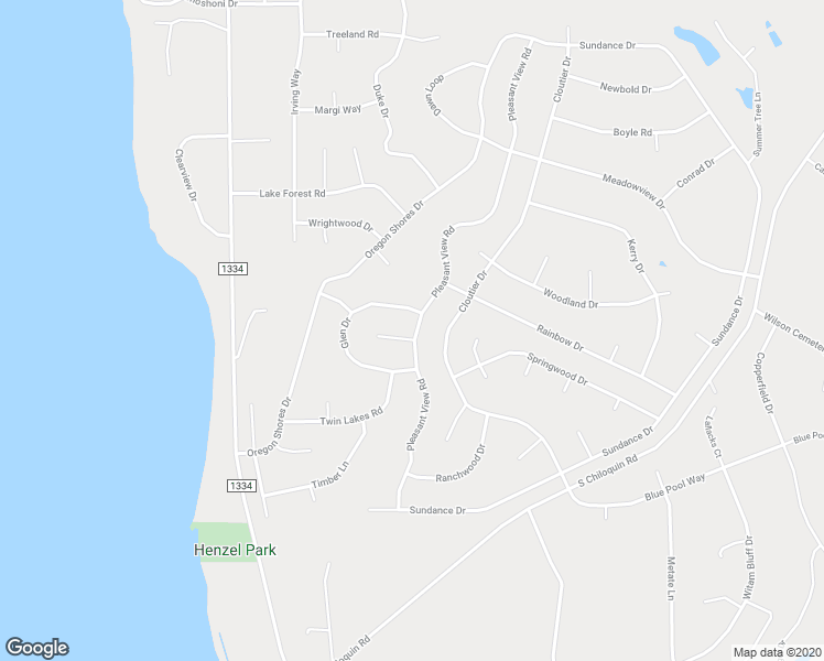 map of restaurants, bars, coffee shops, grocery stores, and more near 34394 Pleasant View Road in Chiloquin