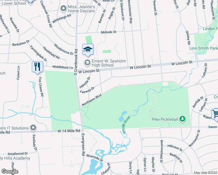 map of restaurants, bars, coffee shops, grocery stores, and more near 2266 Northlawn Boulevard in Birmingham