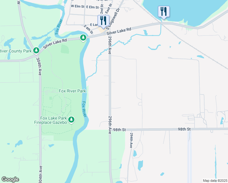 map of restaurants, bars, coffee shops, grocery stores, and more near 9419 296th Avenue in Salem