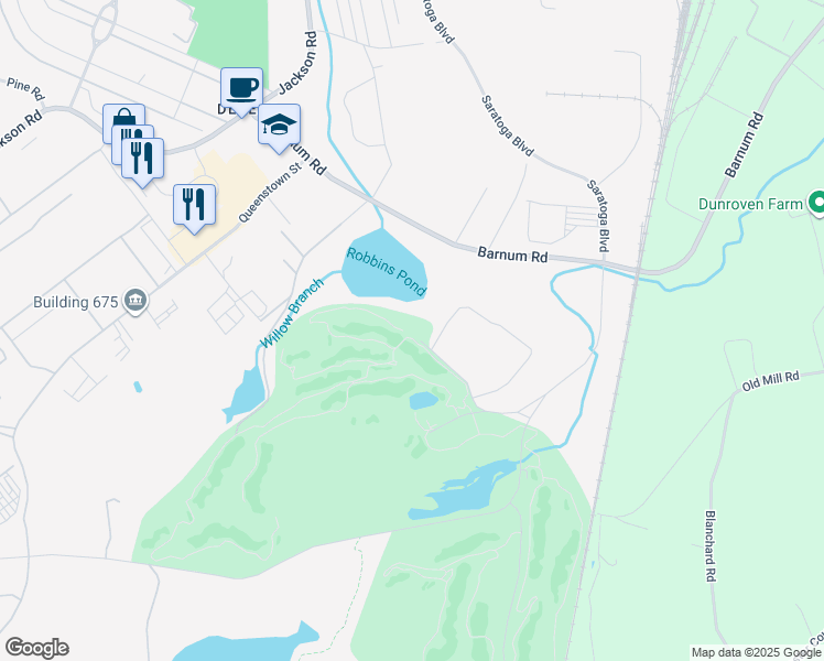 map of restaurants, bars, coffee shops, grocery stores, and more near 16 Bulge Road in Harvard