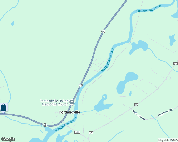 map of restaurants, bars, coffee shops, grocery stores, and more near 2952 New York 28 in Portlandville