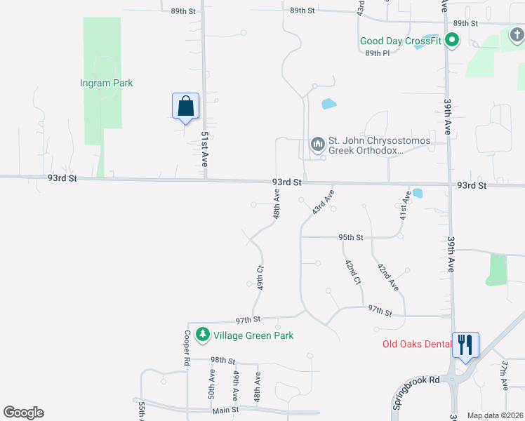 map of restaurants, bars, coffee shops, grocery stores, and more near 9416 48th Avenue in Pleasant Prairie