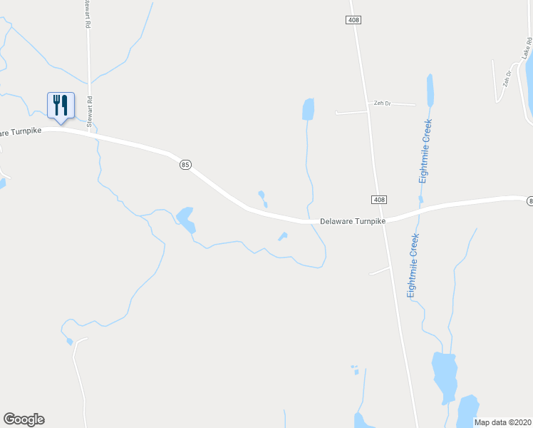 map of restaurants, bars, coffee shops, grocery stores, and more near 4364 New York 85 in Rensselaerville