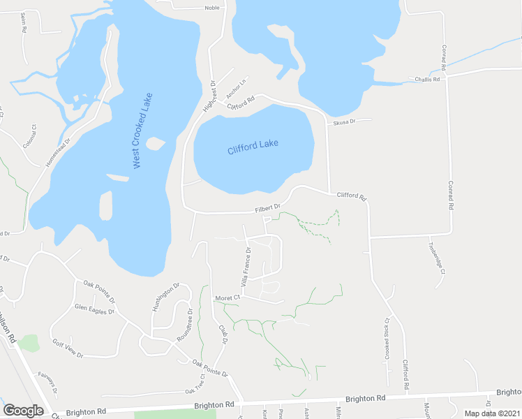 map of restaurants, bars, coffee shops, grocery stores, and more near 4445 Filbert Drive in Brighton