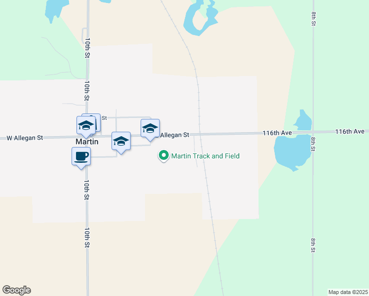 map of restaurants, bars, coffee shops, grocery stores, and more near in Martin