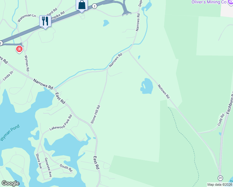 map of restaurants, bars, coffee shops, grocery stores, and more near 11 Hanks Hill Road in Westminster