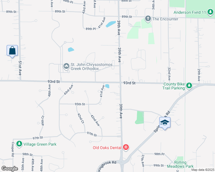 map of restaurants, bars, coffee shops, grocery stores, and more near 1343 41st Avenue in Pleasant Prairie