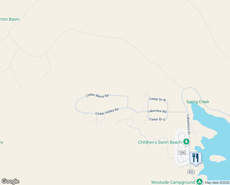 map of restaurants, bars, coffee shops, grocery stores, and more near 25980 W Cedar Mesa in Alcova