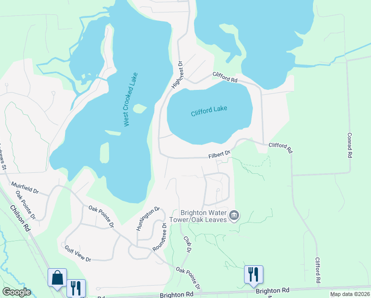 map of restaurants, bars, coffee shops, grocery stores, and more near 4377 Filbert Drive in Brighton