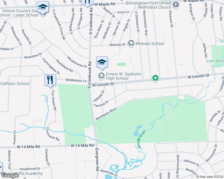 map of restaurants, bars, coffee shops, grocery stores, and more near 1120 Golfview Boulevard in Birmingham