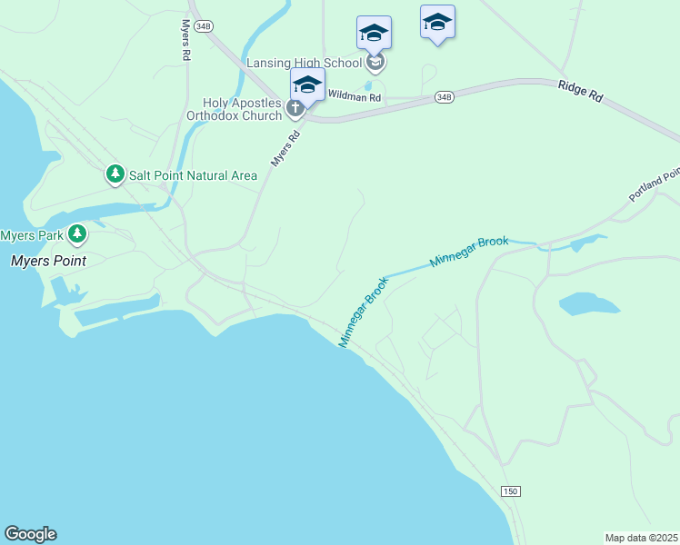 map of restaurants, bars, coffee shops, grocery stores, and more near 1 Wilderness Road in Lansing