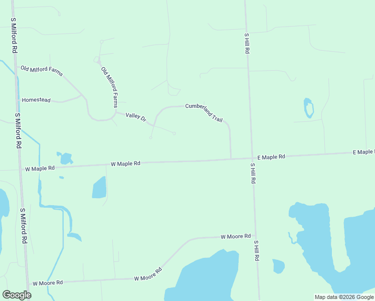 map of restaurants, bars, coffee shops, grocery stores, and more near 500 West Maple Road in Milford Charter Township