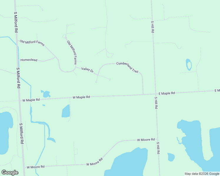 map of restaurants, bars, coffee shops, grocery stores, and more near 500 West Maple Road in Milford Charter Township