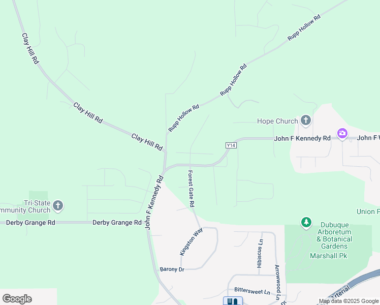 map of restaurants, bars, coffee shops, grocery stores, and more near 16743 Forest Gate Road in Dubuque