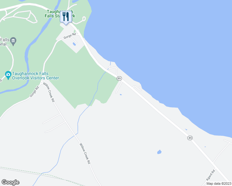 map of restaurants, bars, coffee shops, grocery stores, and more near 1577 Taughannock Boulevard in Trumansburg