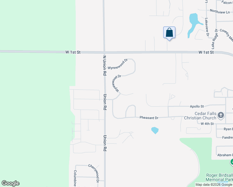 map of restaurants, bars, coffee shops, grocery stores, and more near 3925 Wynnewood Drive in Cedar Falls