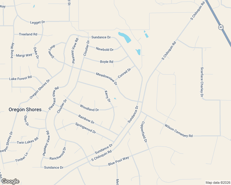 map of restaurants, bars, coffee shops, grocery stores, and more near 2142 Meadowview Drive in Chiloquin