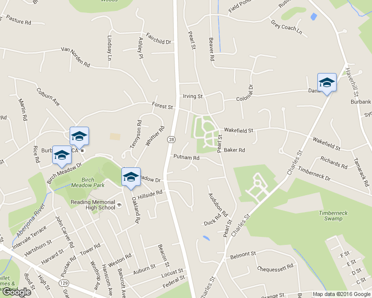 map of restaurants, bars, coffee shops, grocery stores, and more near 11 Reading Terrace in Reading